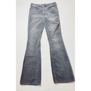 Pilcro Anthropologie Corduroy Flare Jeans Women’s 27 Gray High Rise Retro Pants